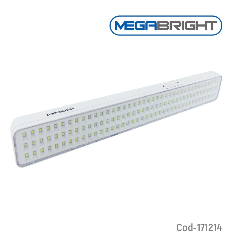 Lampara de emergencia marca mergabright modelo bar120 de 120 led certificada. mayorista — imagen 3