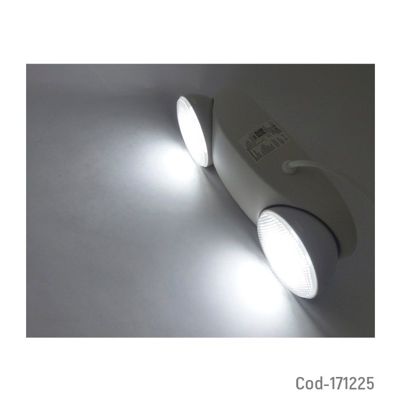 Lampara de emergencia doble led mini marca megabright modelo twin certificada. mayorista — imagen 3