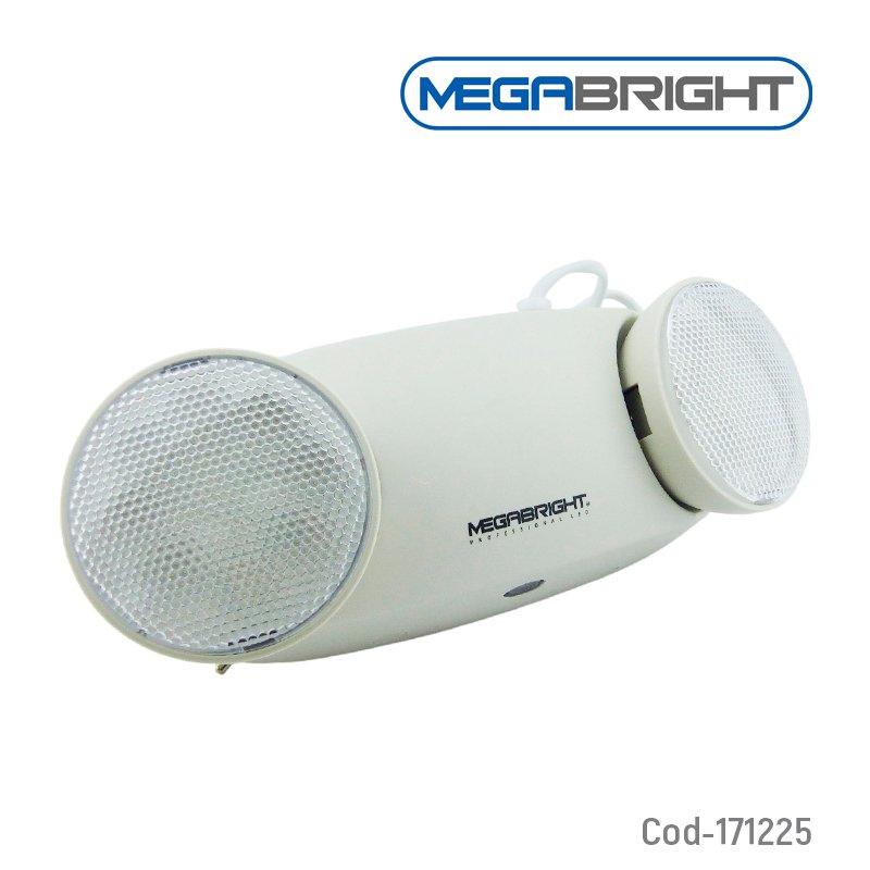 Lampara de emergencia doble led mini marca megabright modelo twin certificada. mayorista — imagen 4