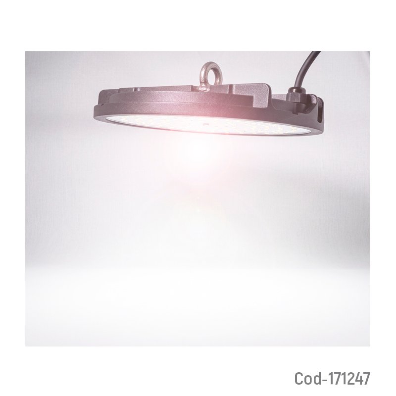 Campana led de 150 watt, 208 led modelo ufo marca megabright a 6000k con gancho para colgar. mayorista — imagen 3