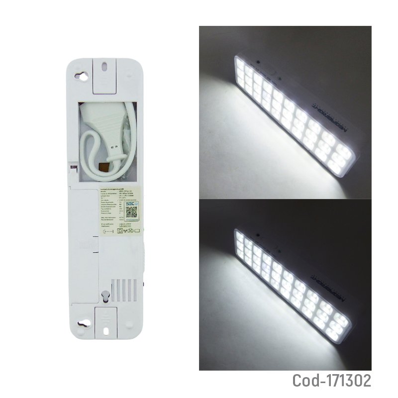 Lampara de emergencia marca mergabright modelo bar30 de 30 led certificada. mayorista — imagen 2