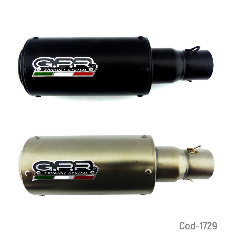 Tronador para moto marca gpr clasic de 31cm, con silenciador largo, 2 colores. en caja. mayorista — imagen 2
