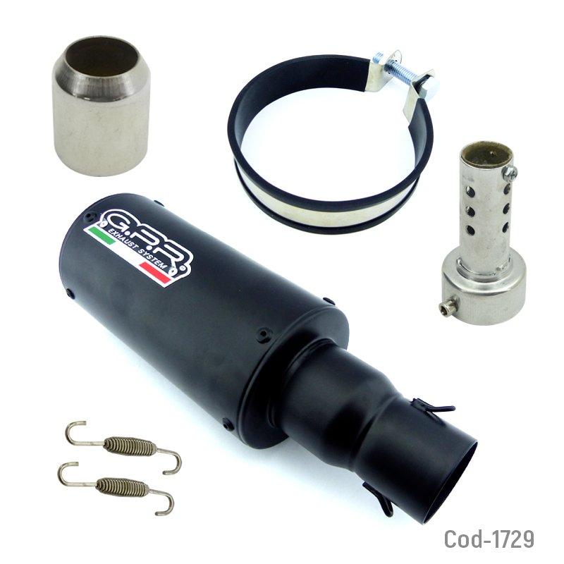 Tronador para moto marca gpr clasic de 31cm, con silenciador largo, 2 colores. en caja. mayorista — imagen 3