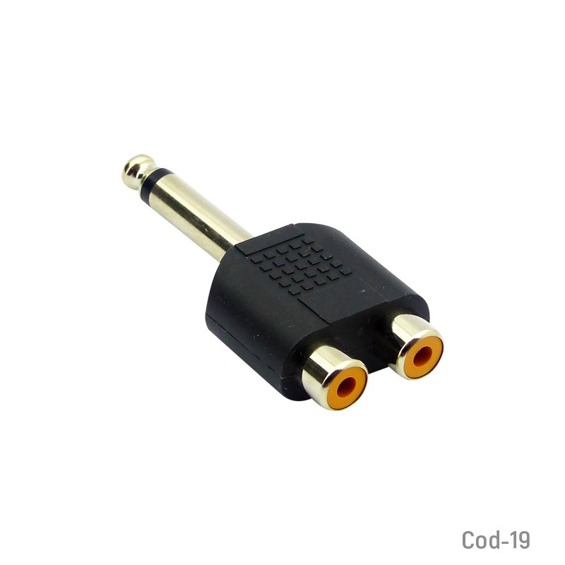 Adaptador 2 rca a plug 6,3mm - pack de 100 unidades mayorista — imagen 2