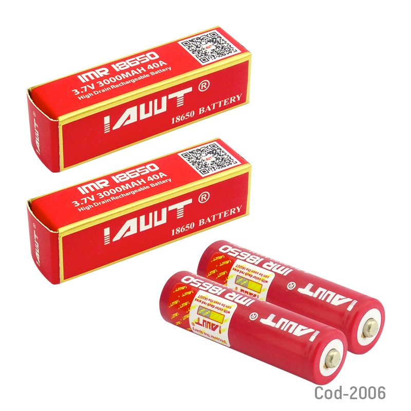 Pila AWT Modelo 18650 Recargables 3.7 Volt - 3.000 Mah Con Punta 2 PZA por mayor en Chile