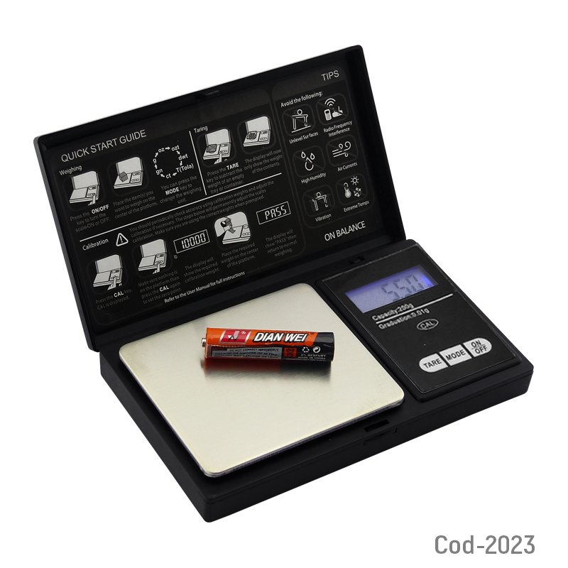Balanza digital mini joyero, de precision 200 gramos 0.01 con tapa mayorista — imagen 3