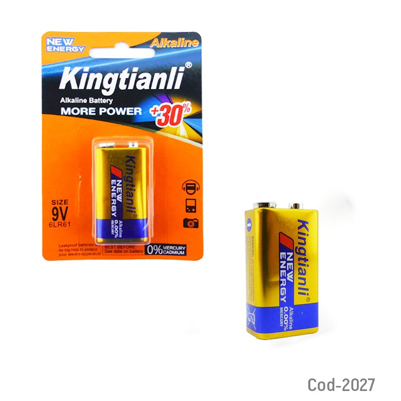Bateria alkaline de 9 volt marca kingtianli - pack de 20 unidades mayorista — imagen 2