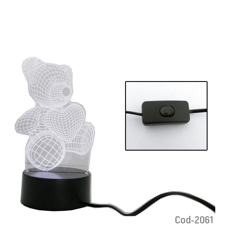 Lampara con efecto 3d de varios diseños, 3 colores de luz mayorista — imagen 4