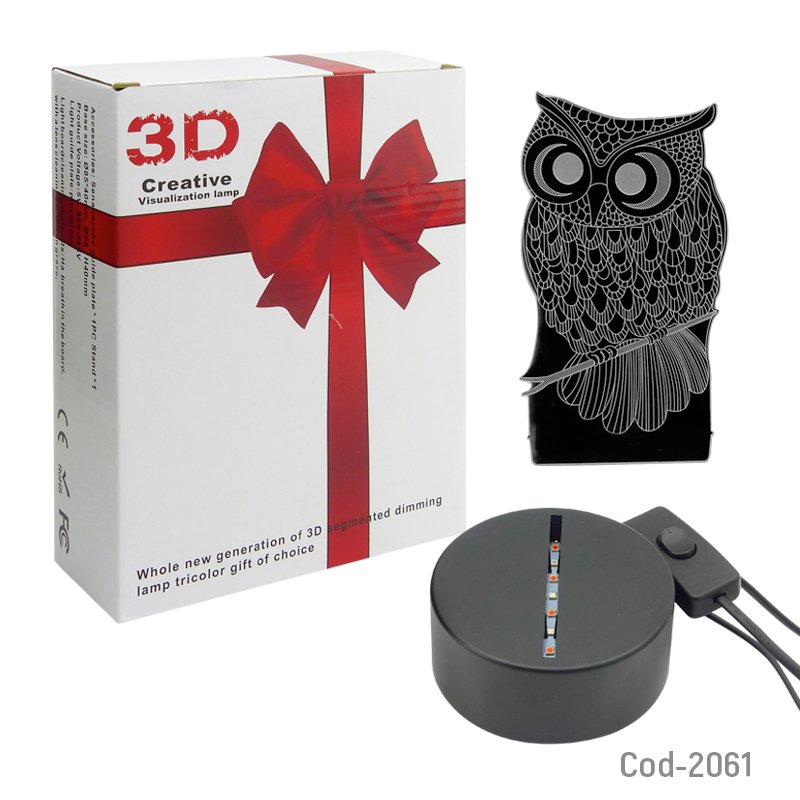 Lampara con efecto 3d de varios diseños, 3 colores de luz mayorista — imagen 5