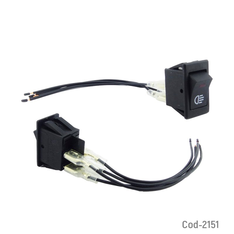 Switch con luz para dos neblineros. para auto. - pack de 10 unidades mayorista — imagen 2