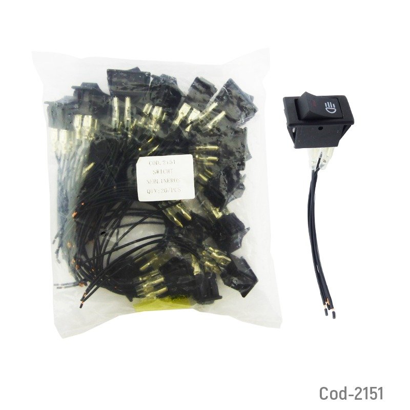 Switch con luz para dos neblineros. para auto. - pack de 10 unidades mayorista — imagen 4