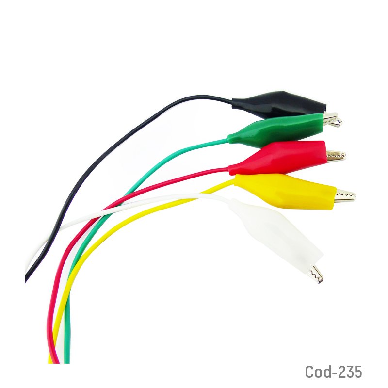 Cable de prueba 5 pares, 50cm, multicolor. - pack de 20 unidades mayorista — imagen 2