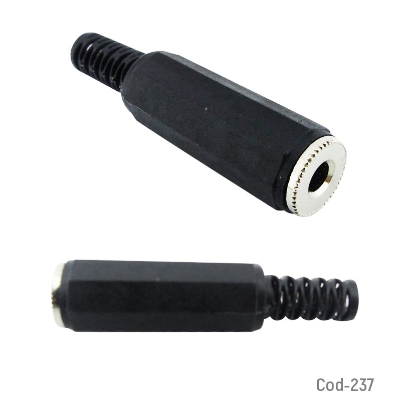 Adaptador hembra 3,5mm estereo. plastico. - pack de 100 unidades mayorista — imagen 2