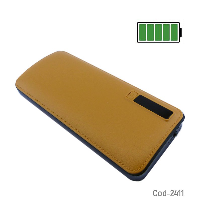 Bateria De Emergencia New 3 USB 20.000 Mah, Tipo Cuero, LCD, Linterna 14,5cm x 6cm x 2,5cm por mayor en Chile