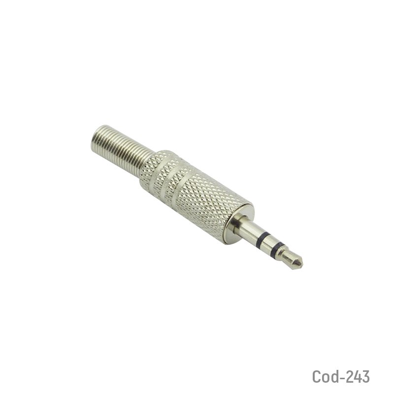 Plug 3,5Mm Estereo Con Resorte - Pack de 100 unidades 5cm x 0,8cm por mayor en Chile