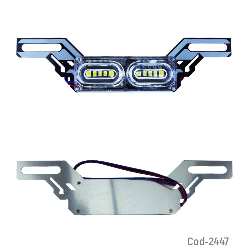 Luz strobo de 10 led para patente de moto de 2 efectos - pack de 10 unidades mayorista — imagen 2