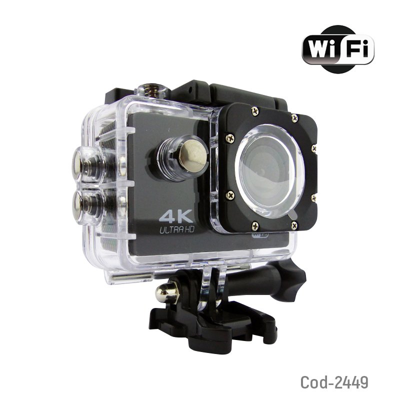 Camara Mini Tipo Gopro, Con WI-FI, Pantalla 2”, 4K. En Caja. 7,5cm x 7cm x 4,1cm por mayor en Chile