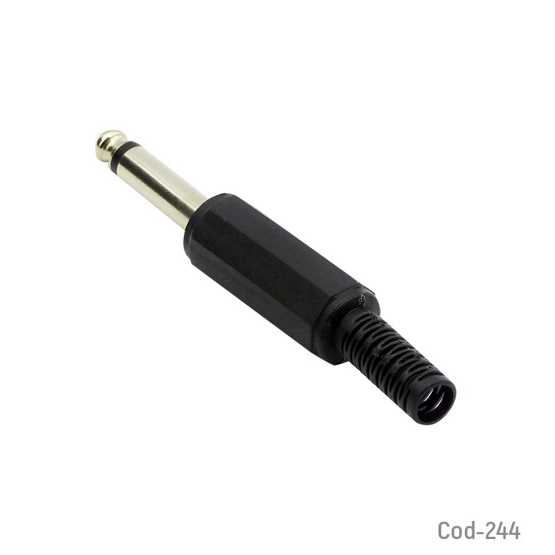 Plug 6,3mm mono con refuerzo - pack de 100 unidades mayorista — imagen 2