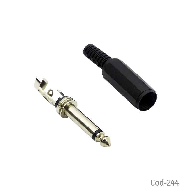 Plug 6,3mm mono con refuerzo - pack de 100 unidades mayorista — imagen 3