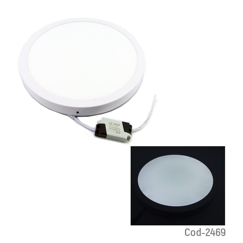 Foco led panel sobrepuesto redondo de 24 watt luz fria en caja mayorista — imagen 3