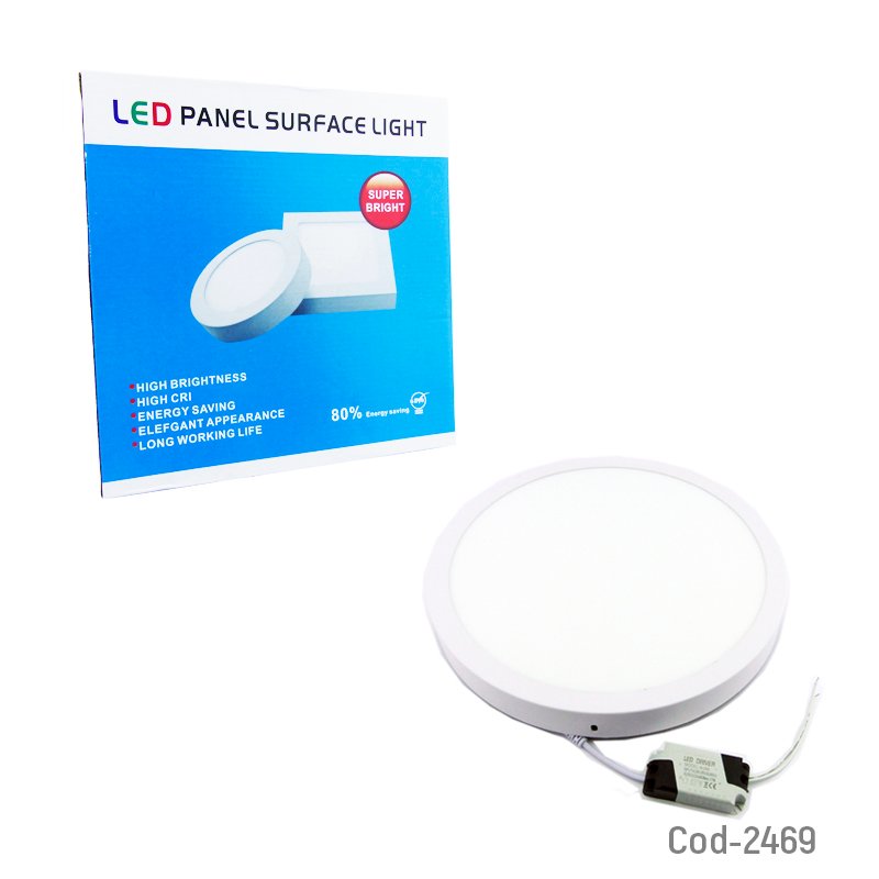 Foco led panel sobrepuesto redondo de 24 watt luz fria en caja mayorista — imagen 4