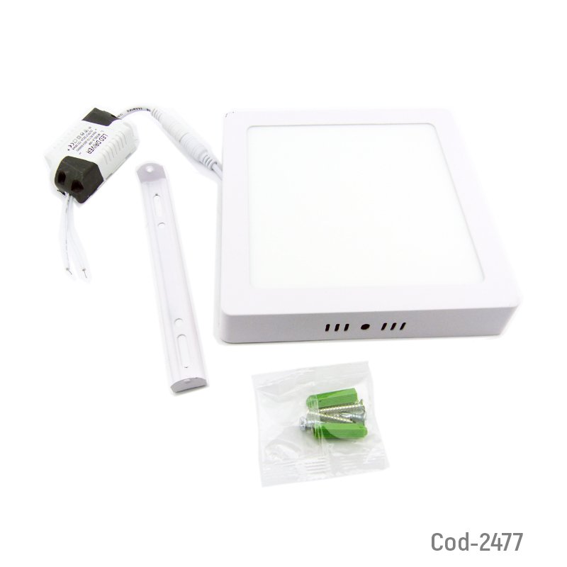 Foco led panel 12 watt, cuadrado sobrepuesto luz blanca. - pack de 10 unidades mayorista — imagen 3