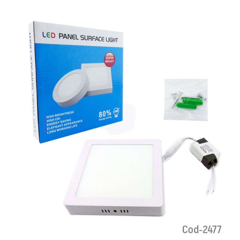 Foco led panel 12 watt, cuadrado sobrepuesto luz blanca. - pack de 10 unidades mayorista — imagen 4