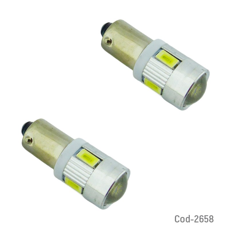 Led de 6 led 5630 con lupa de 1 contacto color blanco con base de metal marca dezzer mayorista — imagen 4