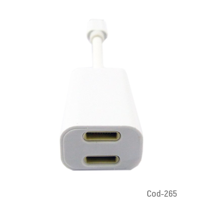 Adaptador lighting 2 en 1 compatible con iphone 7 plus 8 y 10 - pack de 10 unidades mayorista — imagen 2