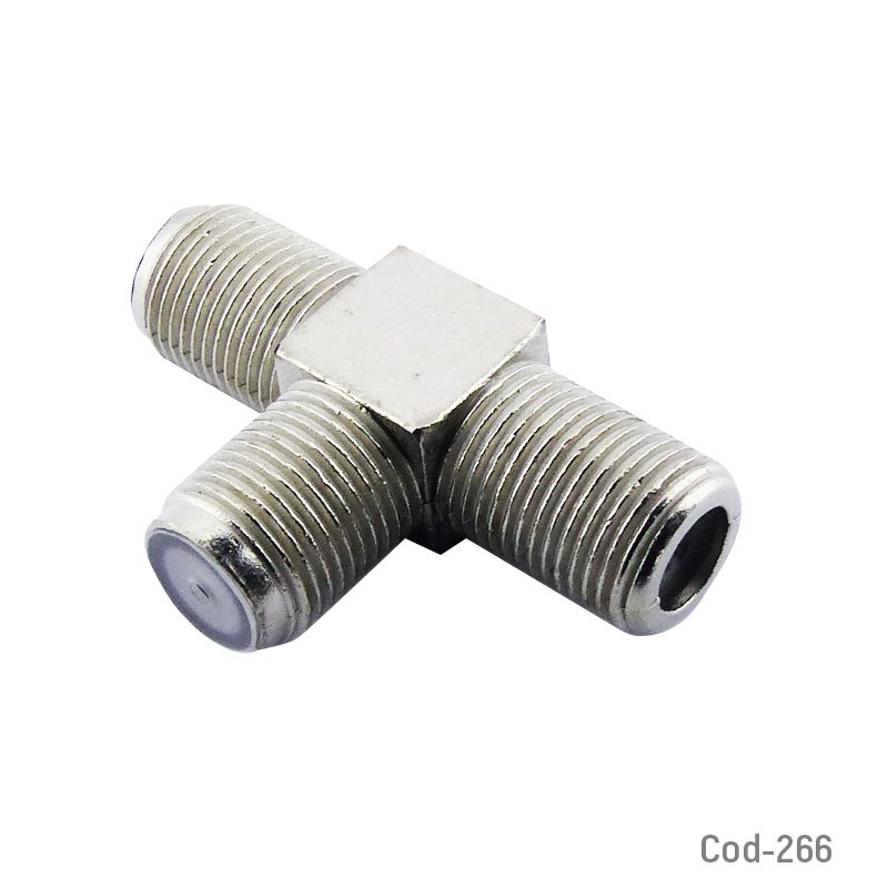 Conector coaxial tipo t, 3 hembras - pack de 100 unidades mayorista — imagen 2