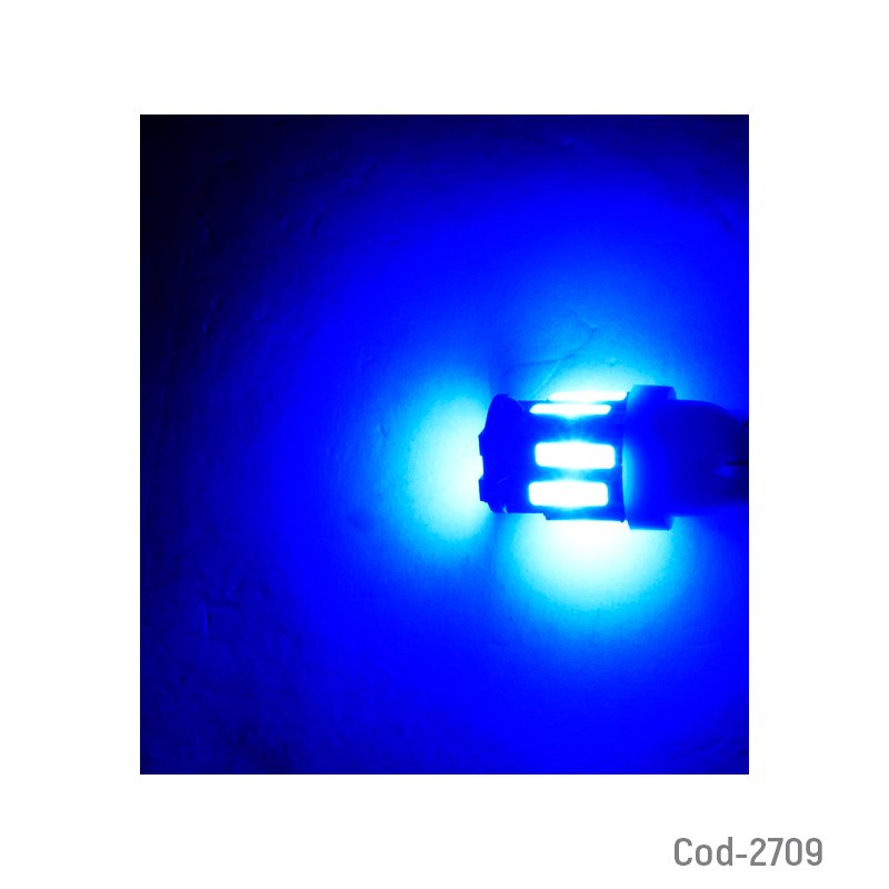 Led x 10 azul 12 volt 7020 tipo cola de pez marca dezzer - pack de 20 unidades mayorista — imagen 2