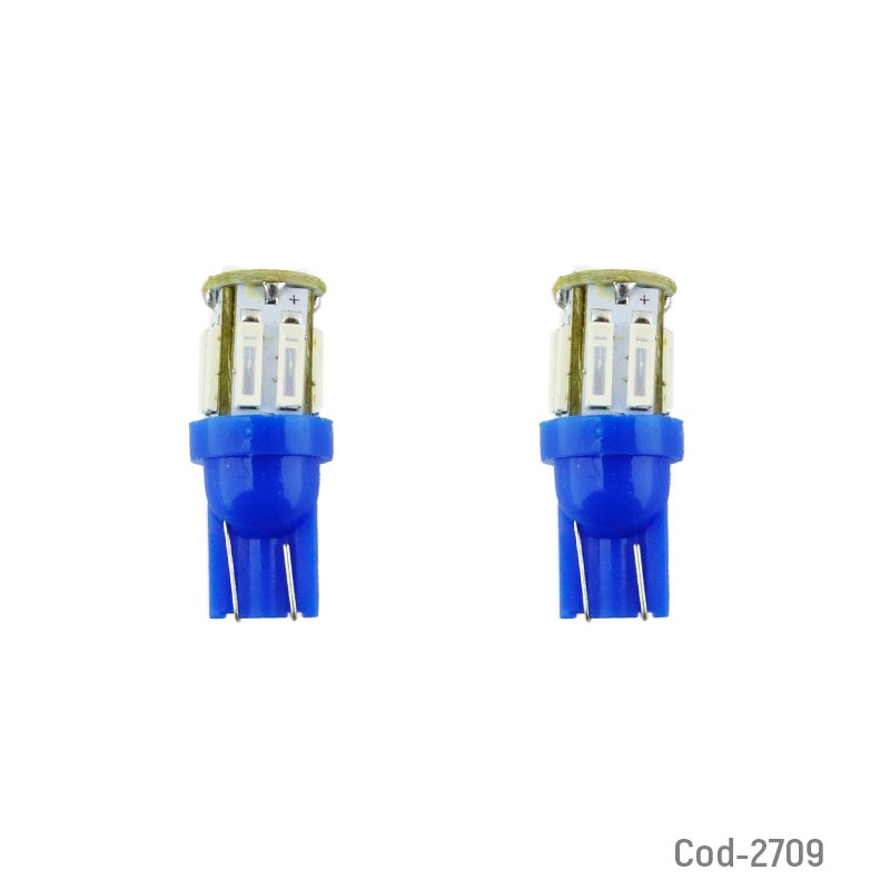 Led x 10 azul 12 volt 7020 tipo cola de pez marca dezzer - pack de 20 unidades mayorista — imagen 3