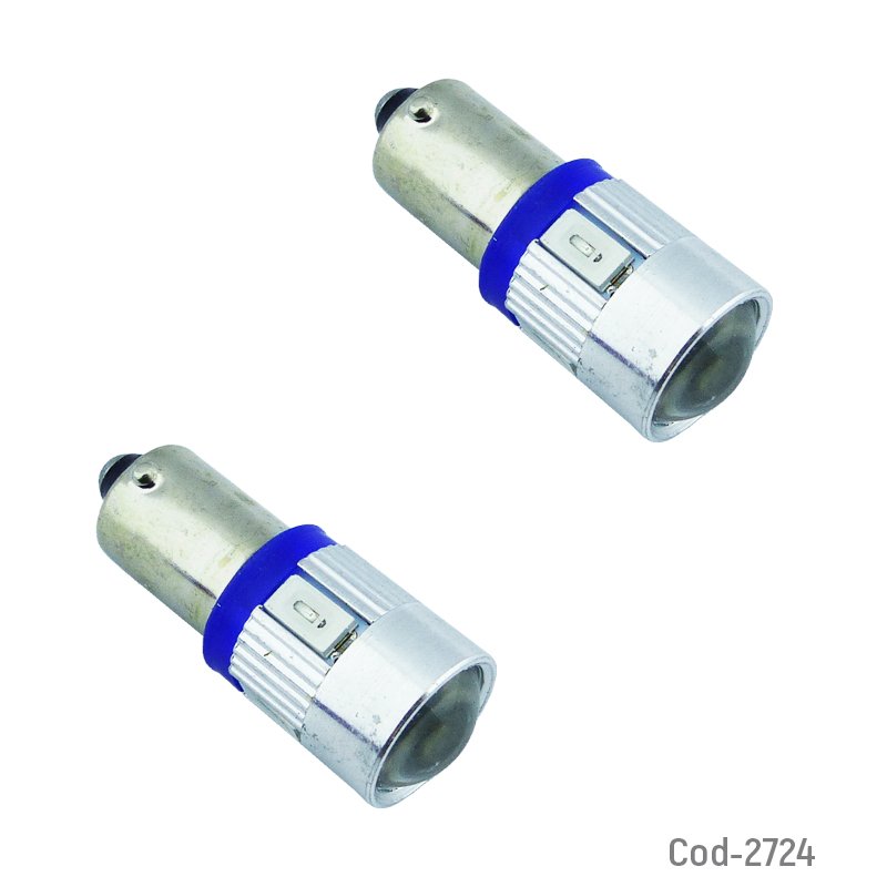 Ampolleta led de 6 led con lupa de un contacto luz azul marca dezzer - pack de 10 unidades mayorista — imagen 3