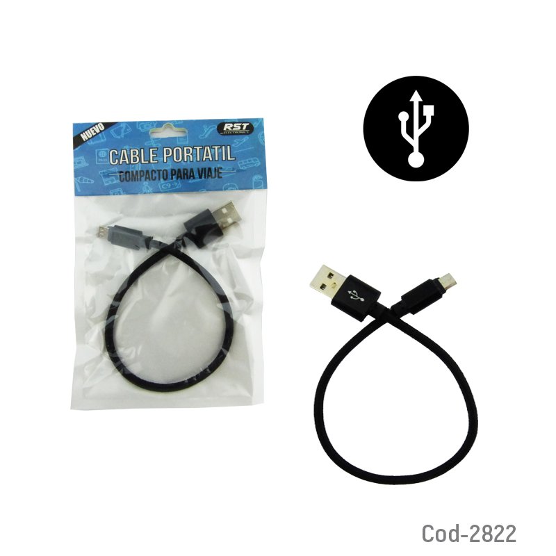 Cable usb micro 5 pines de 30 cm portatil en bolsa. - pack de 50 unidades mayorista — imagen 3
