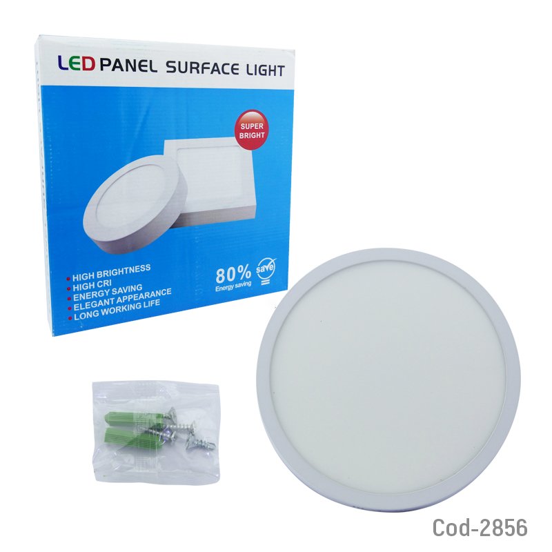 Foco led panel 24 watt redondo de luz calida, sobrepuesto, en caja. mayorista — imagen 4