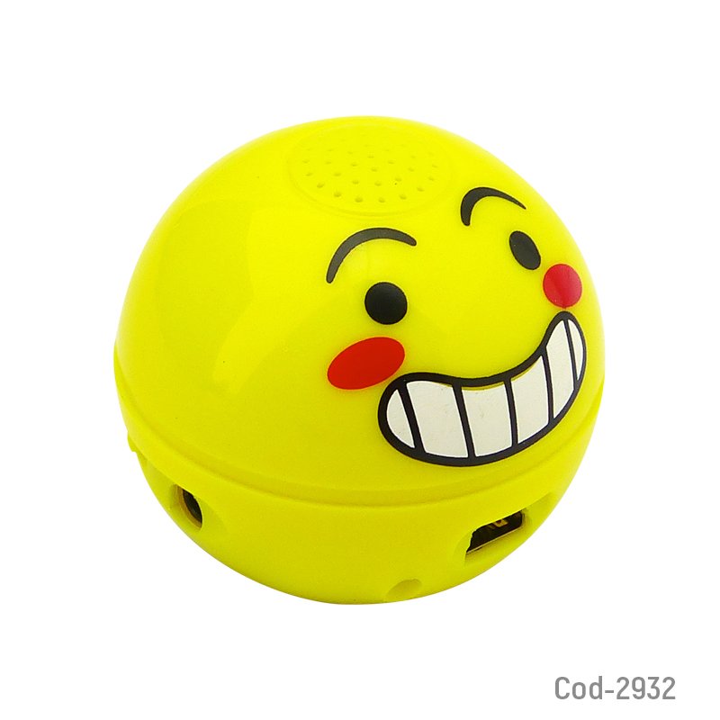 Mp3 Mini Emoticon TF-Parlante, Con Audifonos, Con Luz, 4 Diseños. En Caja. 4,4cm x 4cm por mayor en Chile