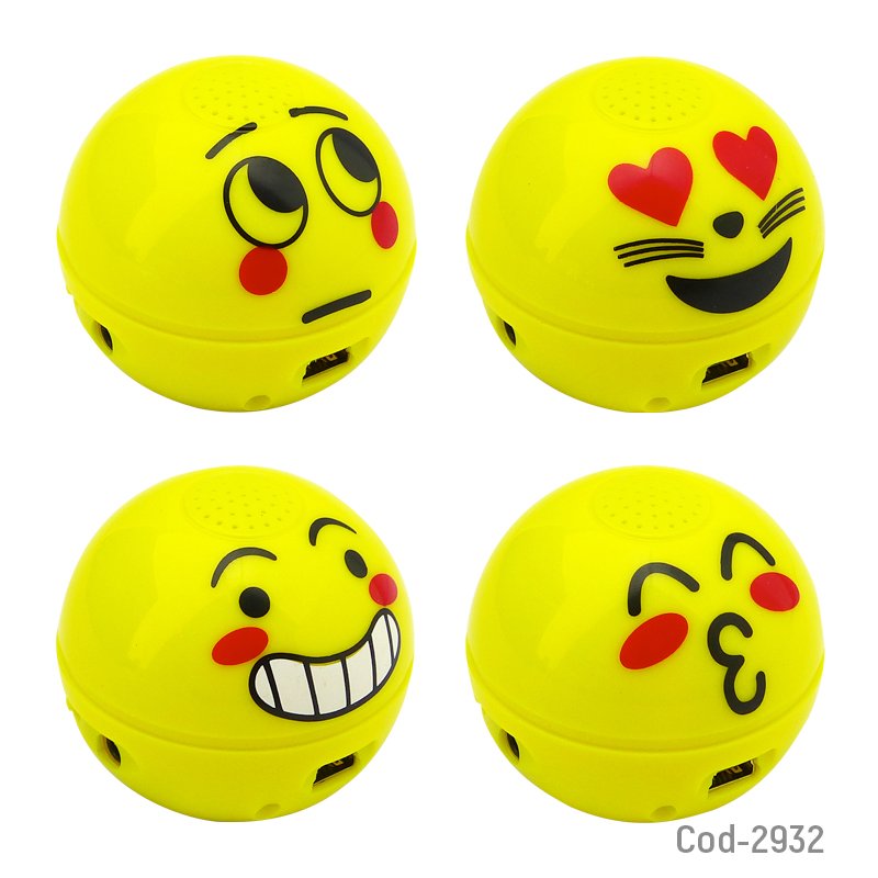 Mp3 mini emoticon tf-parlante, con audifonos, con luz, 4 diseños. en caja. mayorista — imagen 3