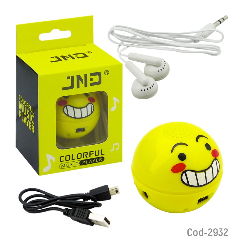 Mp3 mini emoticon tf-parlante, con audifonos, con luz, 4 diseños. en caja. mayorista — imagen 4