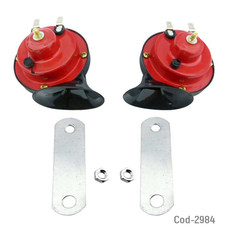 Bocinas caracol 12volt. en caja. sin rele. set x 2. - pack de 10 unidades mayorista — imagen 3