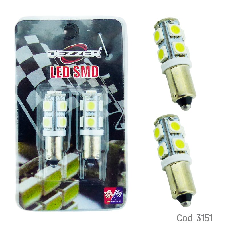 LED De 9 Puntas Blanco A 12 Volt Marca DEZZER 3.7 cm x 1 cm por mayor en Chile