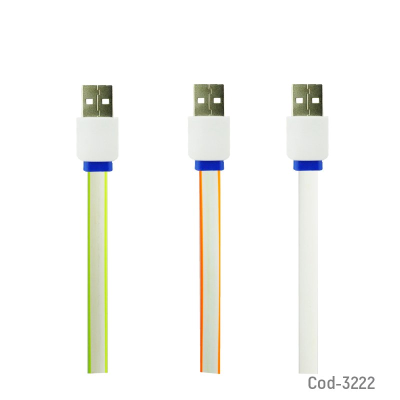 Cable usb 4 en 1 plano compatible para iphone 4, 5, 6 y micro 5 pin - pack de 20 unidades mayorista — imagen 2