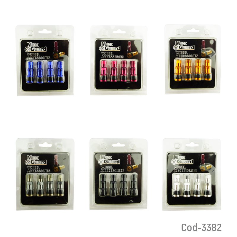 Valvula de aire tipo racing para auto set x 4. - pack de 10 unidades mayorista — imagen 2