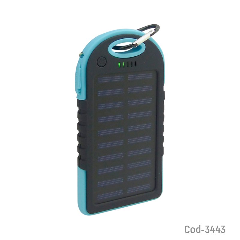 Bateria De Emergencia Solar Para Smartphone, 2 USB. 5000 Mah 14cm x 7,5cm x 1,8cm por mayor en Chile