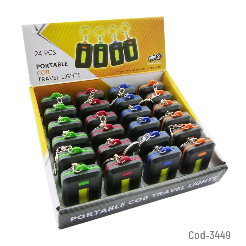 Mini llavero linterna, led cob x 24 piezas, 4 colores mayorista — imagen 4