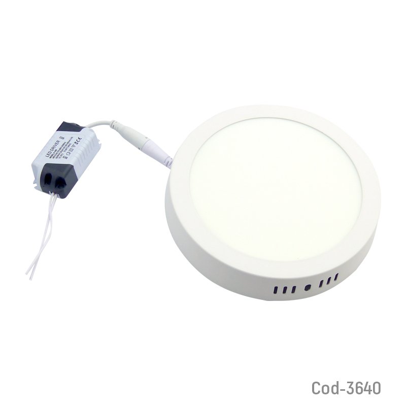 Foco led 12 watt, panel sobrepuesto, luz fria, en caja. mayorista — imagen 2