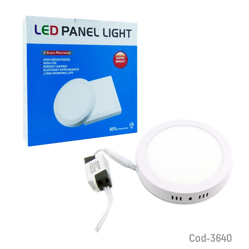 Foco led 12 watt, panel sobrepuesto, luz fria, en caja. mayorista — imagen 3