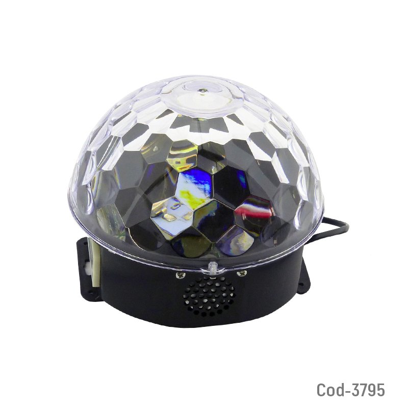 Led magic ball bluetooth, usb, con control+ pendrive y parlantes mayorista — imagen 3
