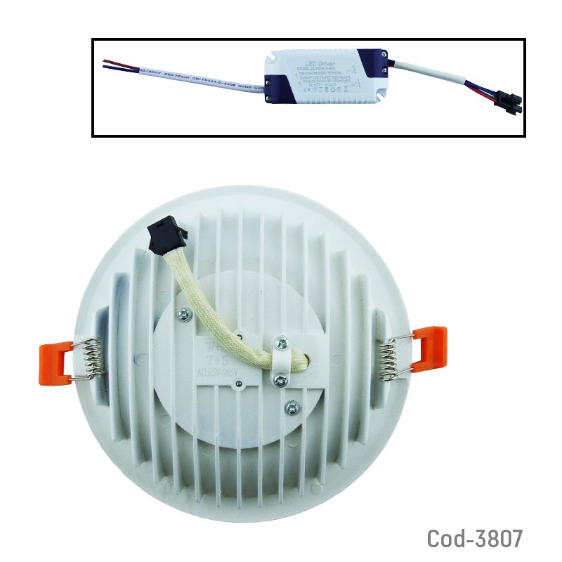 Foco led panel de 7 y 5 watt redondo duo azul para cielo falso mayorista — imagen 2