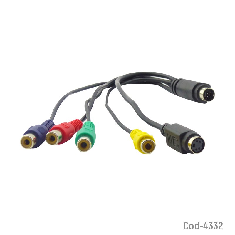 Cable s/video a 4rca + 1 s/video hembra - pack de 20 unidades mayorista — imagen 2