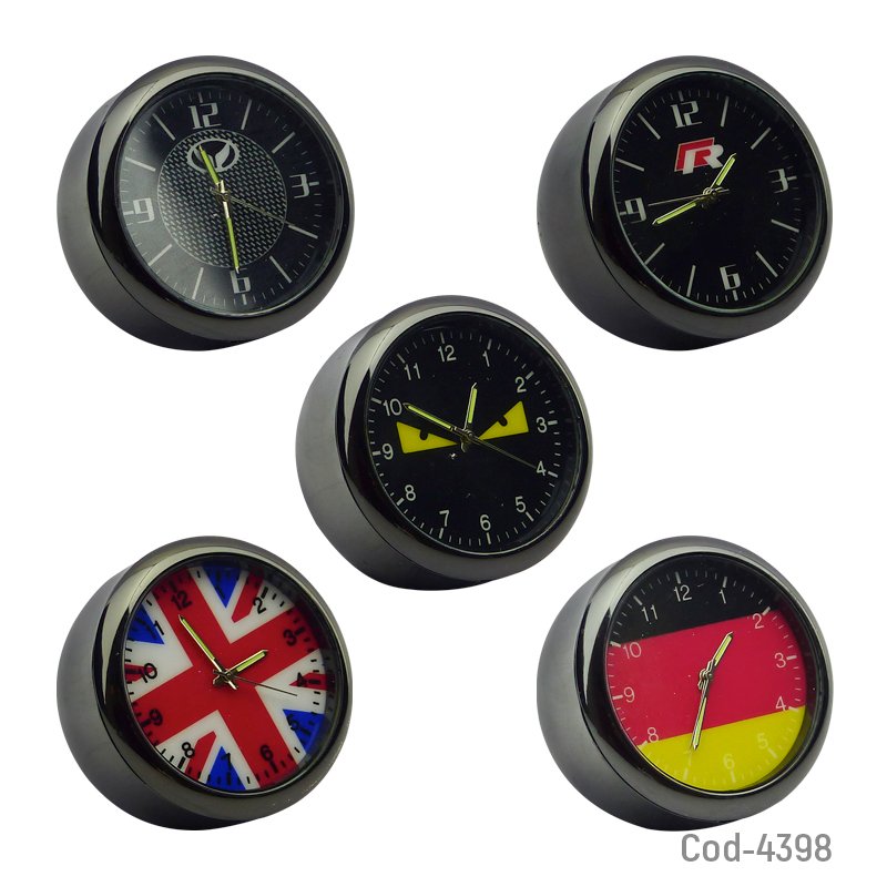 Reloj de auto+aromatizante, 5 diseños, p/ventilacion, en caja. - pack de 10 unidades mayorista — imagen 4